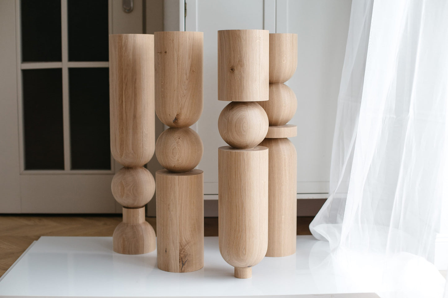 Table & Bar Wooden Furniture Leg, H690 mm