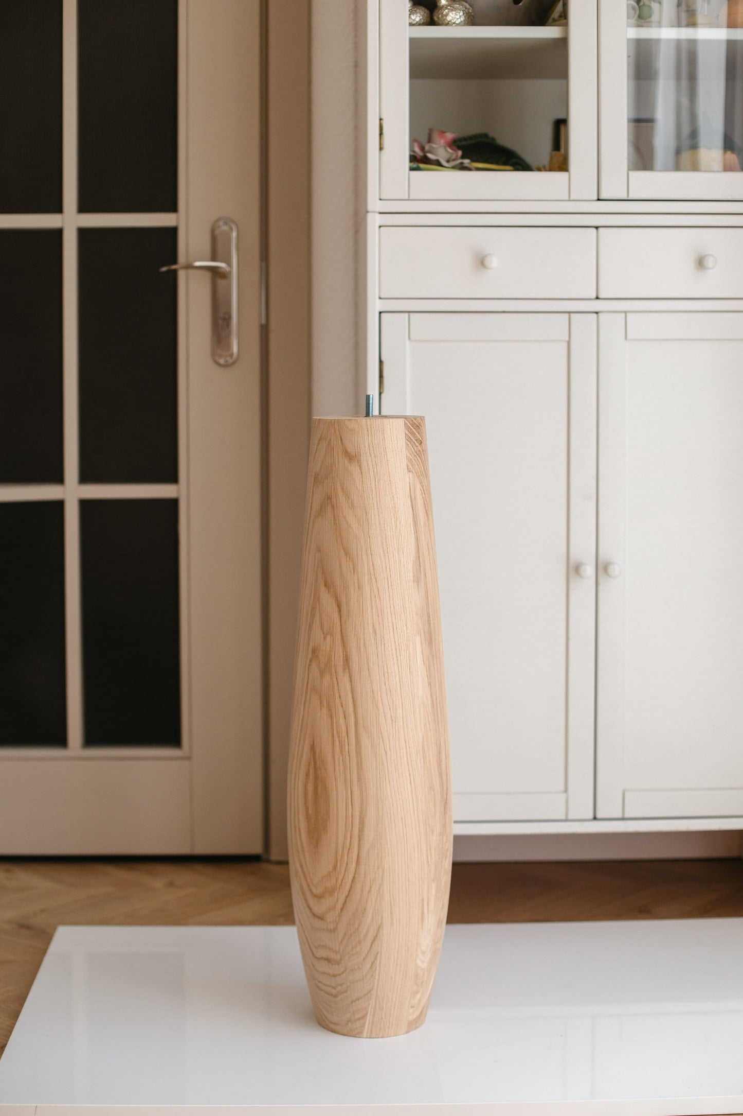 Solid Oak Table Legs Set of 4 – Oval Wooden Dining Table Legs 736 mm