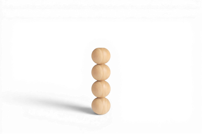 Furniture Leg with Four Spheres Detail – Handmade, H326 mm