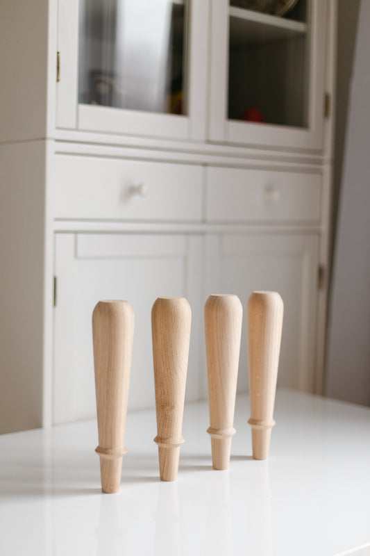 Wood Furniture Legs Set of 8 – Glossy Bronze, H225 mm