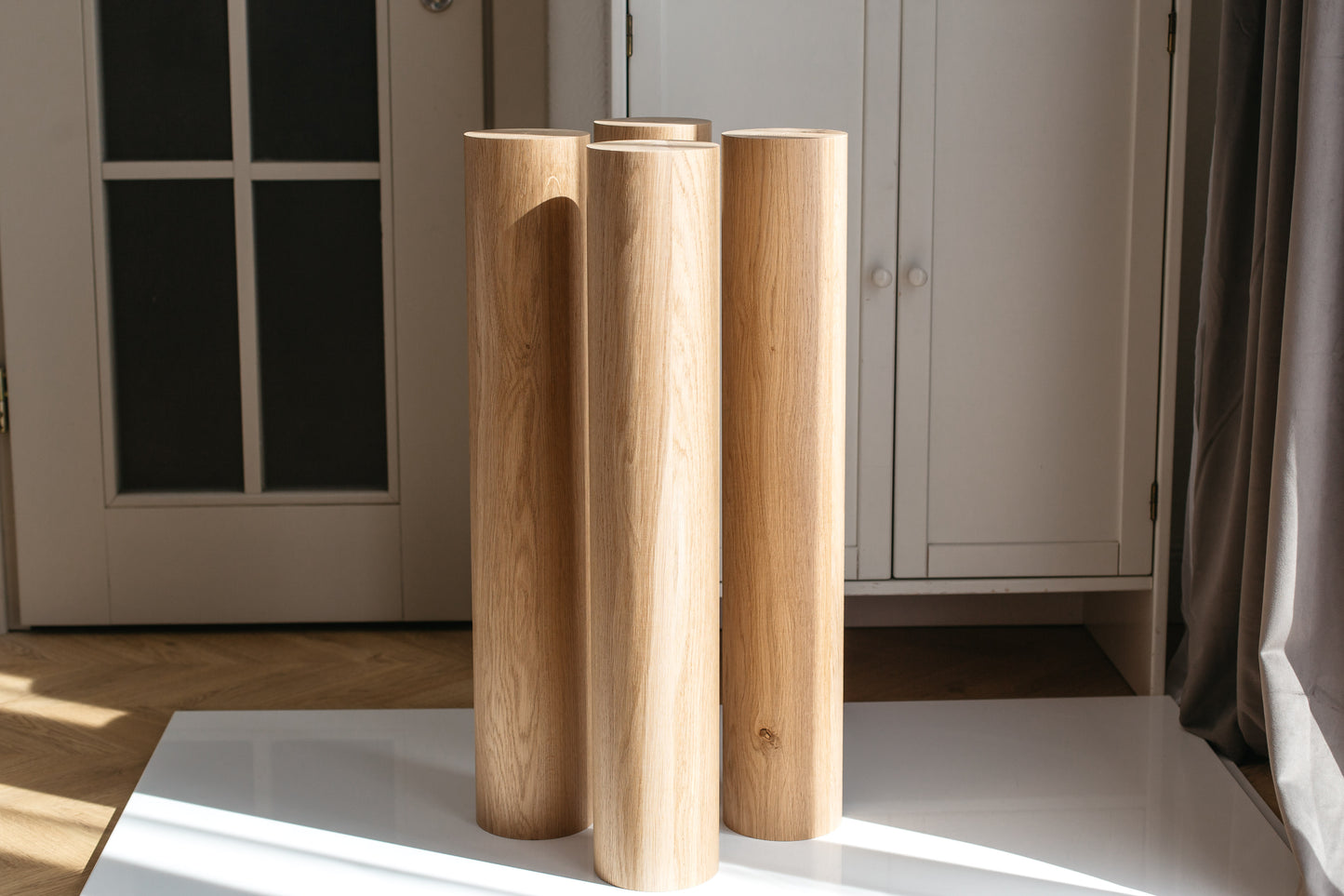 Solid Wood Furniture Legs – Handmade Straight Table Legs, Set of 4, H710 mm