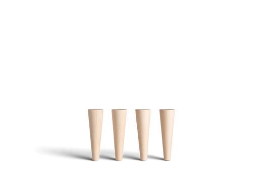Wood Furniture Legs Set of 4 – Unfinished Sofa Legs, H150 mm
