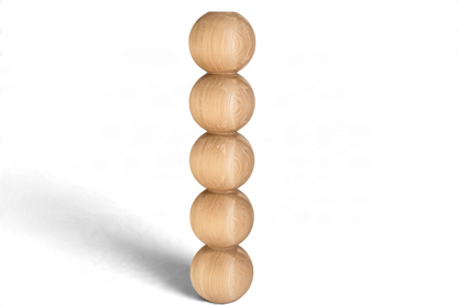 Wooden Furniture Leg with Five Sphere Details – Lathe-Turned Design, H890 mm