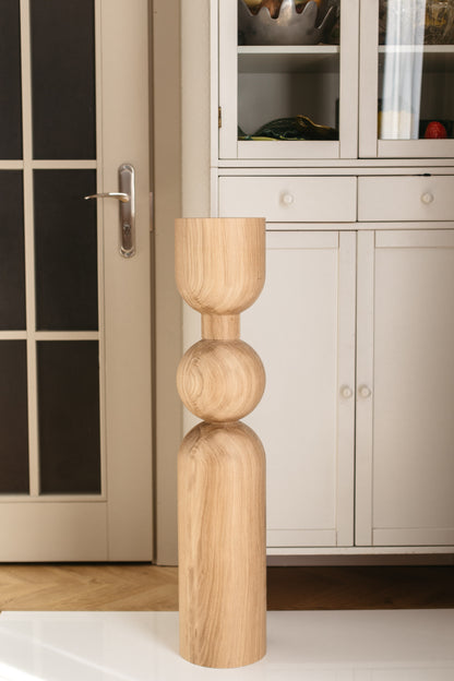 Wooden Table & Kitchen Island Leg with Sphere, H900 mm