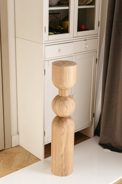 Wooden Table & Kitchen Island Leg with Sphere, H900 mm