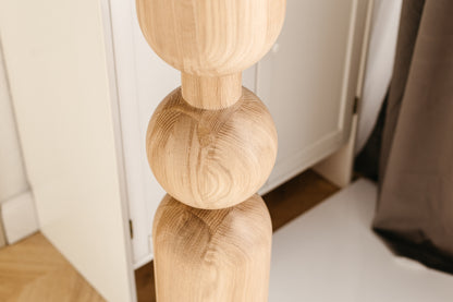 Wooden Table & Kitchen Island Leg with Sphere, H900 mm