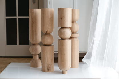 Large Wooden Table & Bar Legs – Handmade Furniture Legs, Set of 4, H690 mm